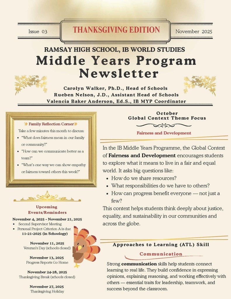 MYP Newsletter pg. 1