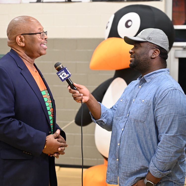Principal Jeffrey Willis speaks with media
