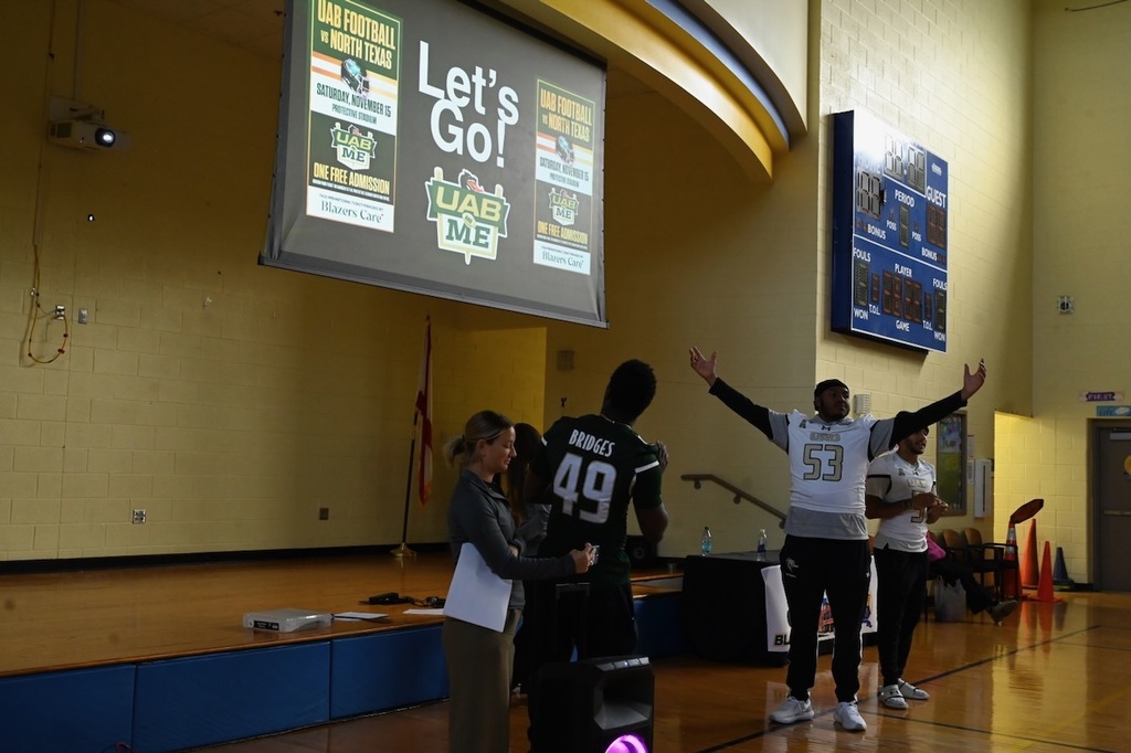 The team gave us free tickets to the North Texas game!