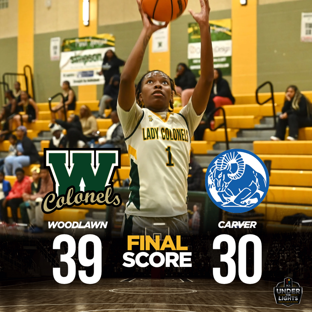 FINAL SCORE Woodlawn 39, Carver 30