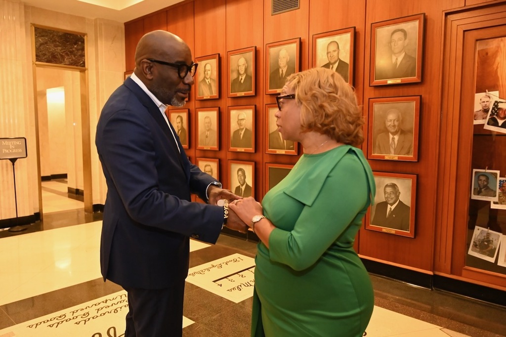 Superintendent Dr. Mark Sullivan and Jefferson County Commissioner Lashunda Scales