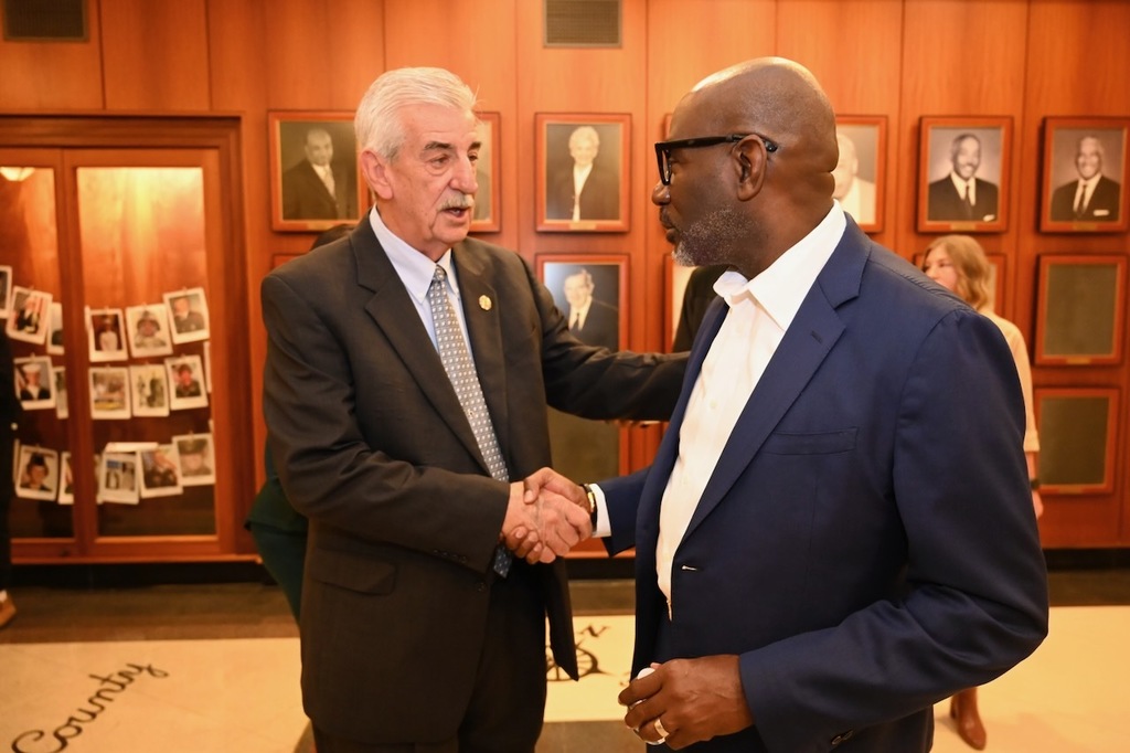 Jefferson County Commissioner Joe Knight and Superintendent Dr. Mark Sullivan