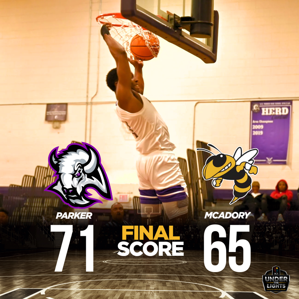FINAL SCORE PARKER 71 MCADORY 65