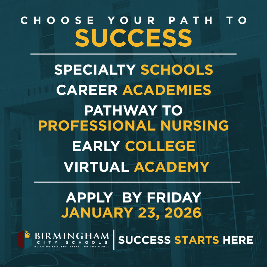 CHOOSE YOUR PATH TO SUCCESS SPECIALTY SCHOOLS CAREER ACADEMIES PATHWAY TO PROFESSIONAL NURSING EARLY COLLEGE VIRTUAL ACADEMY APPLY BY FRIDAY JANUARY 23, 2026
