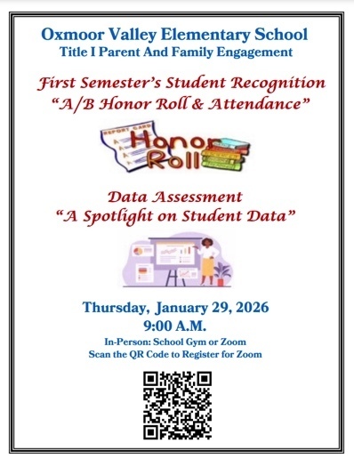 Join us "in-person or virtually" Title I Parent And Family Engagement Data Assessment " A Spotlight on Student Data"