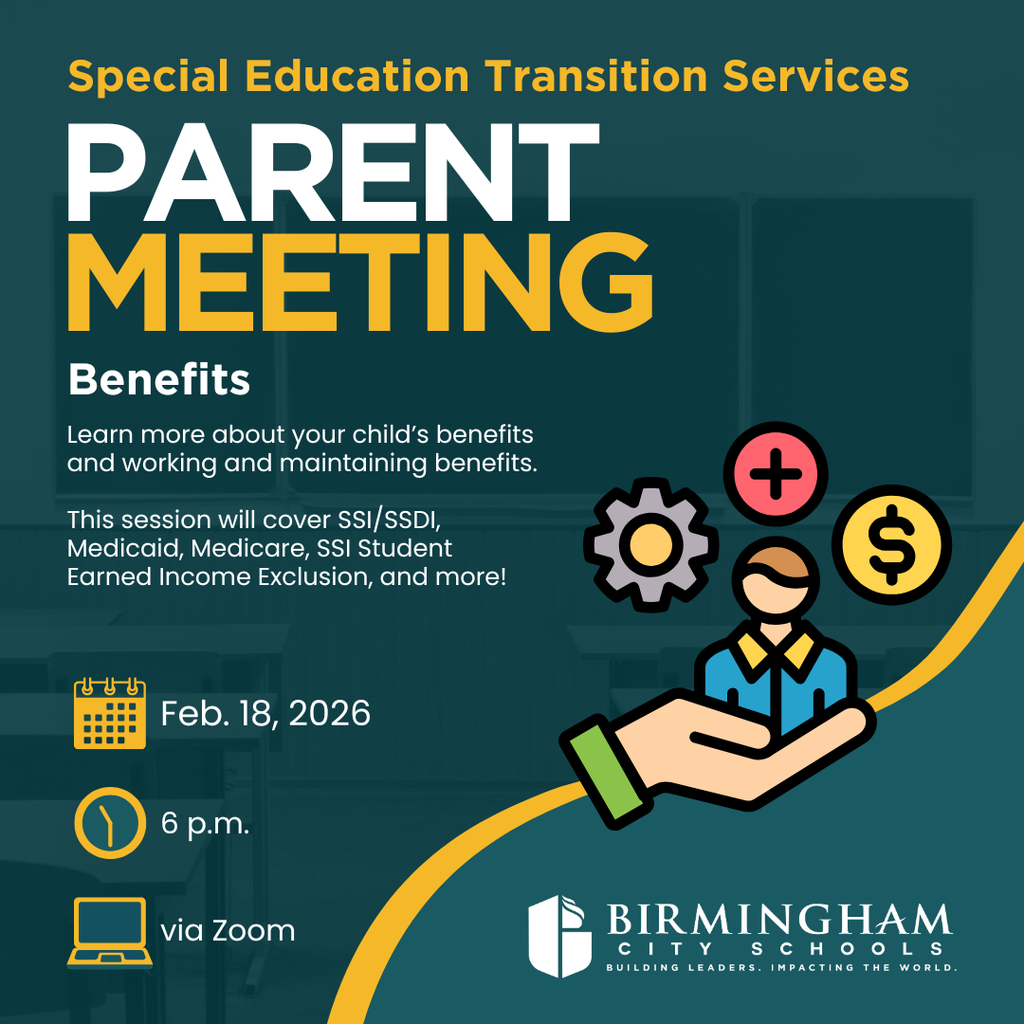Feb 18 at 6 p.m. via Zoom: Special Education Transition Services Parent Meeting Learn more about your child’s benefits and about working and maintaining benefits. Meeting via Zoom (Meeting ID: 3666026042)  SSI/SSDI benefits  Medicaid & Medicare protections  SSI Student Earned Income Exclusion (SEIE)  Work Incentive Programs -- PASS, ABLE accounts, and Ticket to Work