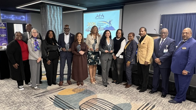 Superintendent Dr. Mark Sullivan received the Outstanding Superintendent of the Year Award from the Alabama Education Association during an award ceremony this morning! #SuccessStartsHere 🏆