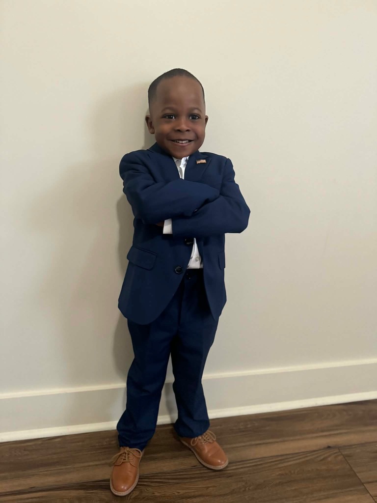 Is that Dr. Mark Sullivan?  Oxmoor Valley Elementary School pre-k scholar Sir Jones impersonated our superintendent for the school's #BlackHistoryMonth program this week. #SuccessStartsHere 