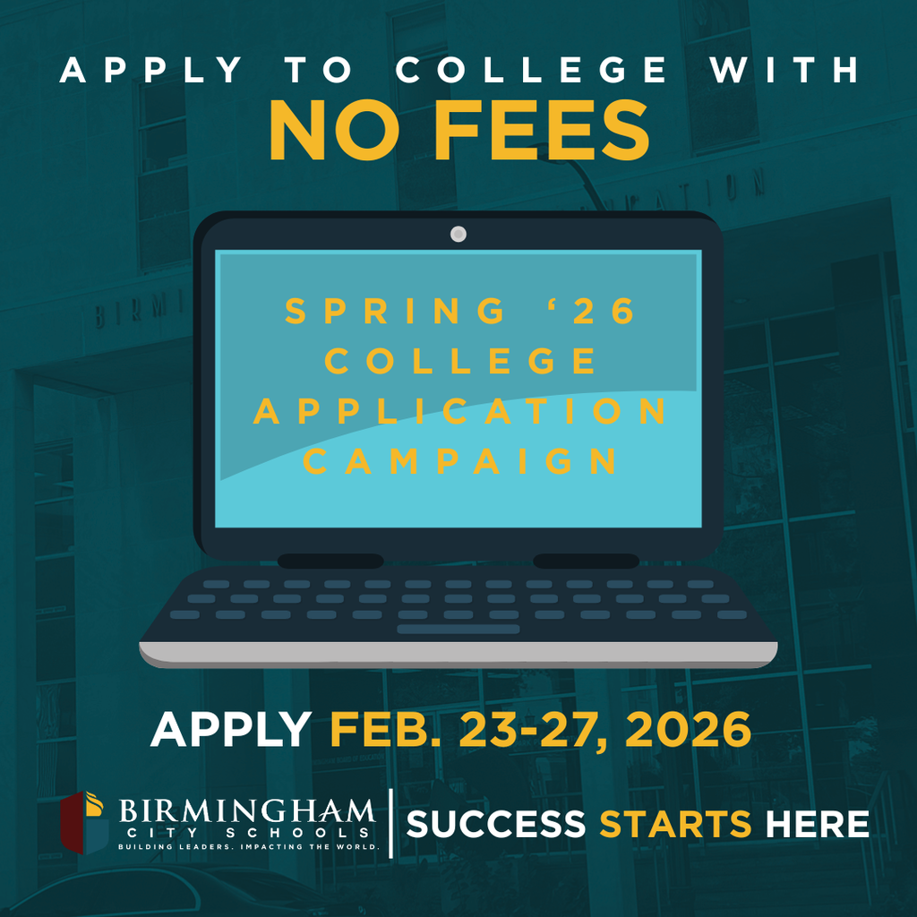 APPLY TO COLLEGE WITH NO FEES -- SPRING '26 COLLEGE APPLICATION CAMPAIGN -- APPLY FEB. 23-27, 2026