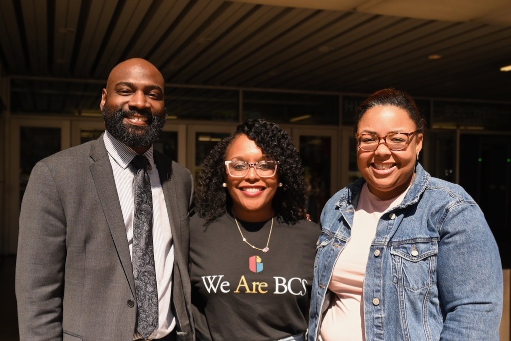 Board Members James Sullivan and Leticia Harvill with unknown attendee