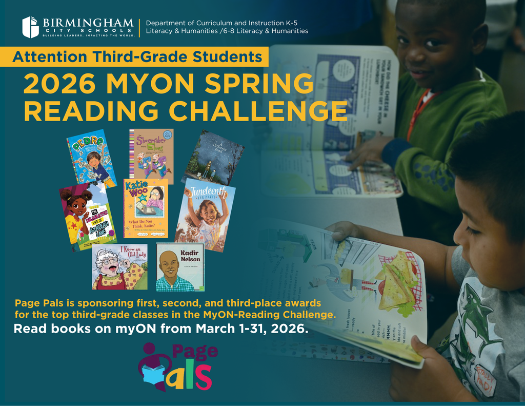 BCS 3rd Grade Spring MyOn Reading Challenge  ❤️🖤📚🥇