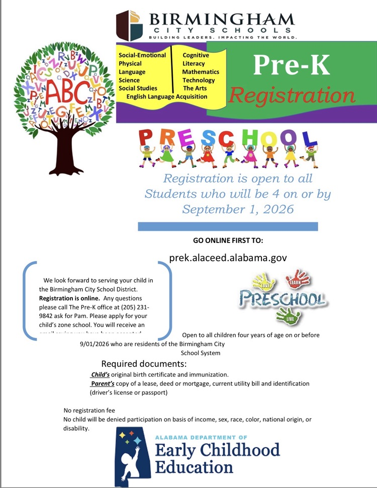 Pre-K Registration  Registration Online: prek.alaceed.alabama.gov