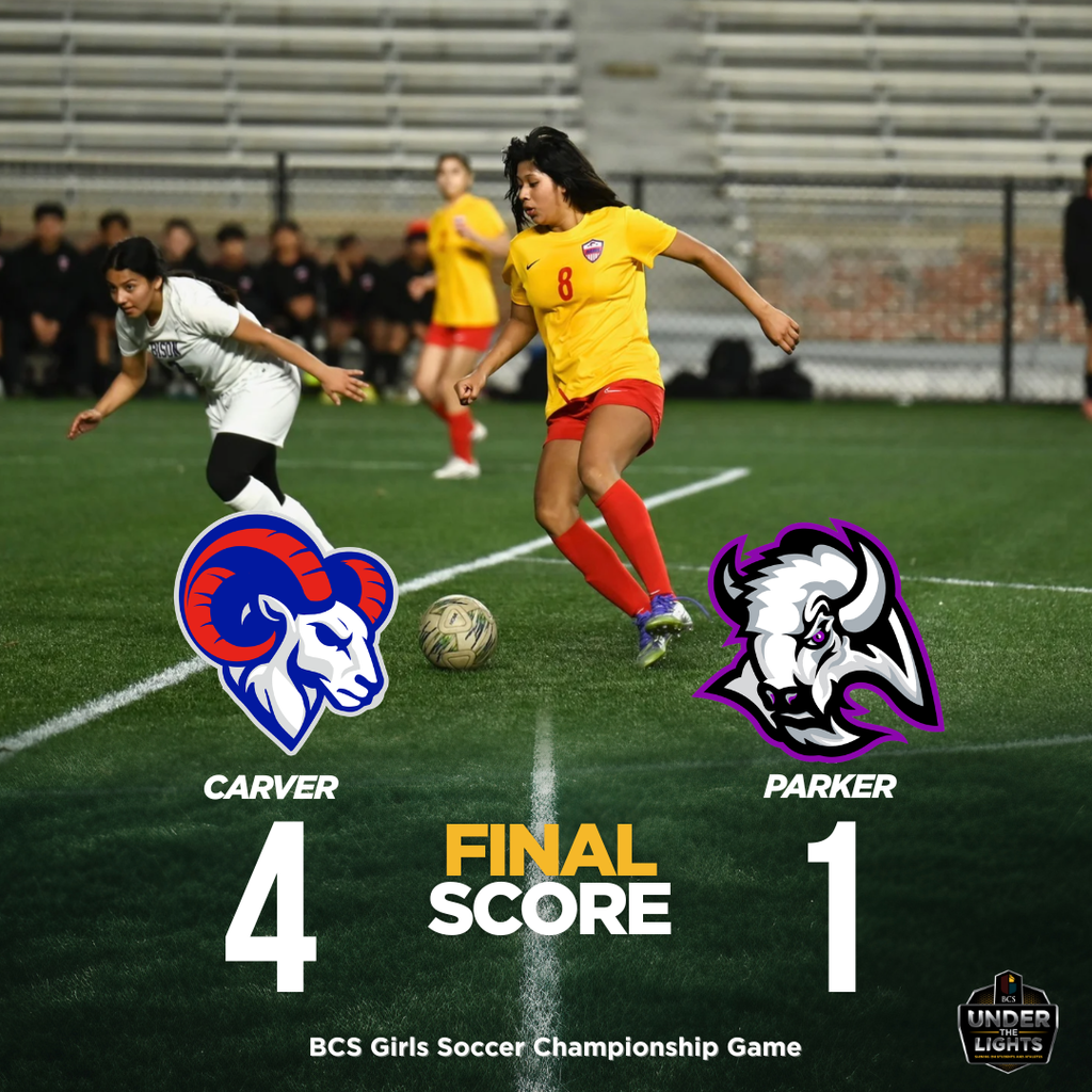 FINAL SCORE Carver 4 Parker 1 -- BCS Girls Soccer Championship Game