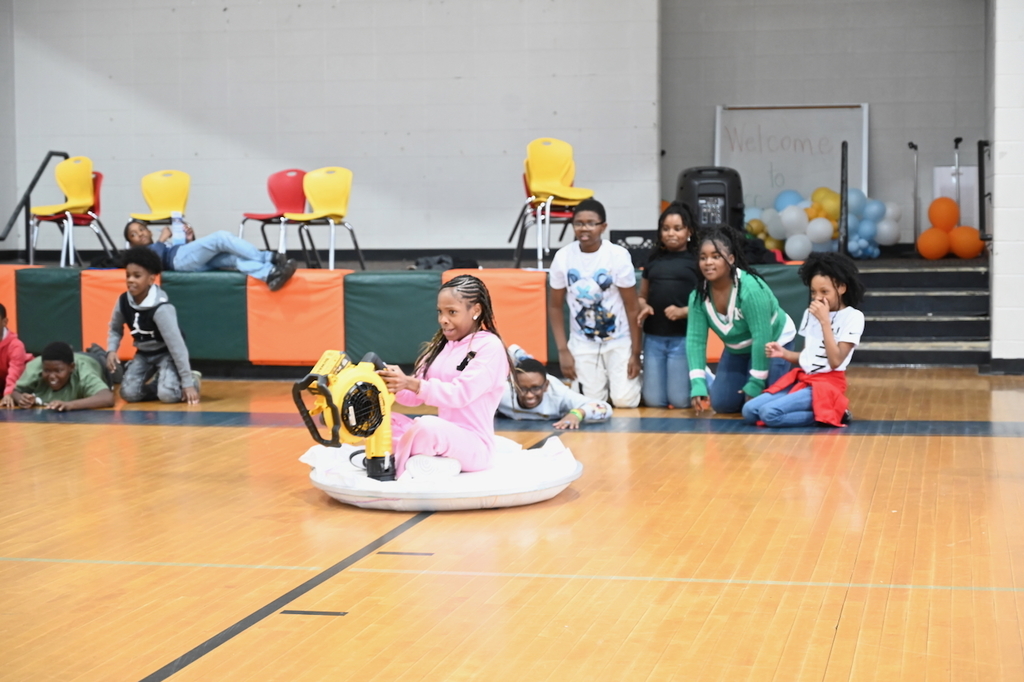 Hovercraft racing at Huffman Academy