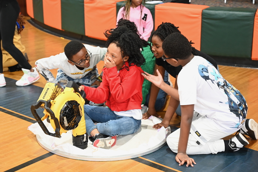 Hovercraft racing at Huffman Academy