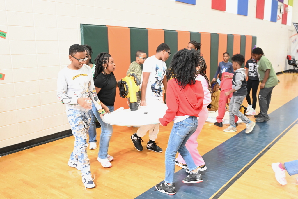 Hovercraft racing at Huffman Academy