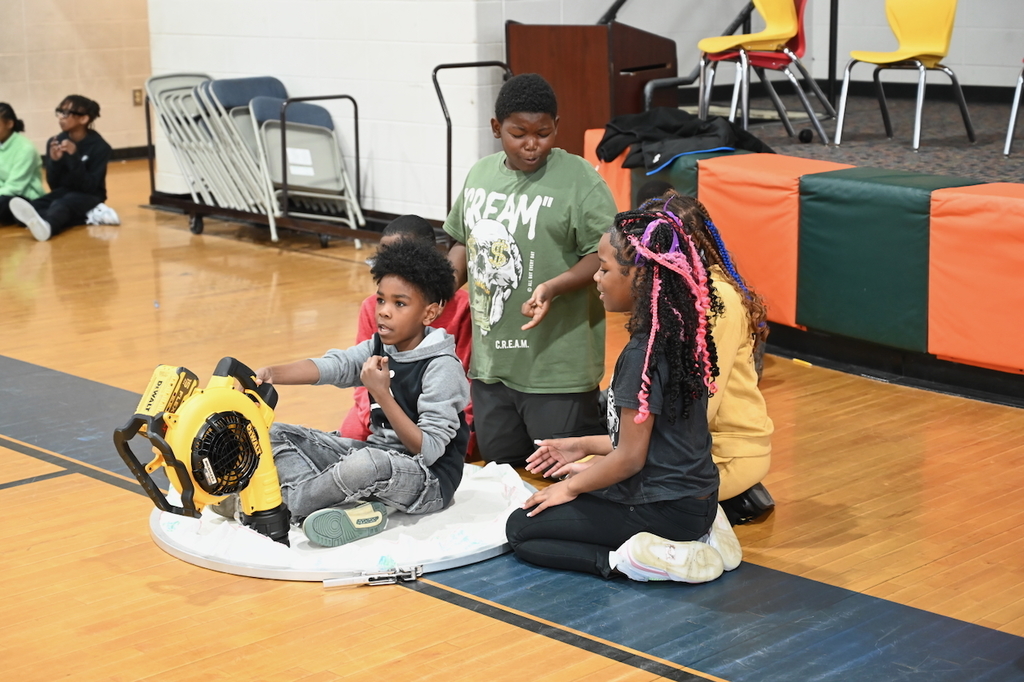 Hovercraft racing at Huffman Academy