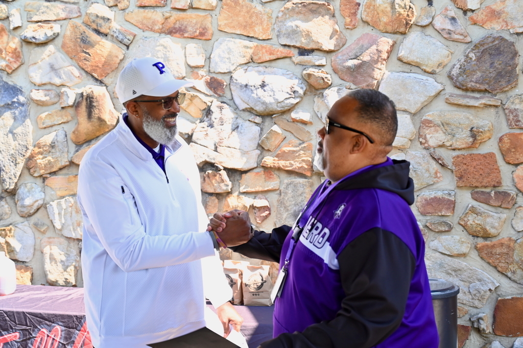 Parker Coach Chris Osborne and Principal Darrell Hudson, Sr. 