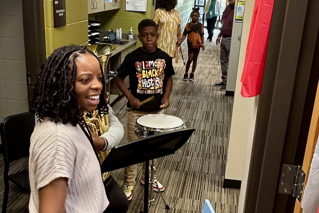 Oxmoor Valley Elementary School Band Director Takisha Shipman and Art Teacher Isabella Ziglar have secured a $10,000 grant for the school from the Arts Alliance Education Initiative.