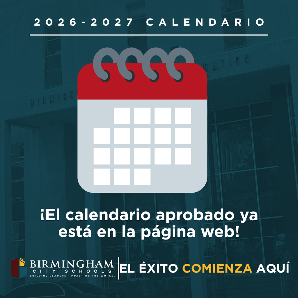 2026-2027 Calendario -- ¡El calendario aprobado ya está en la página web!