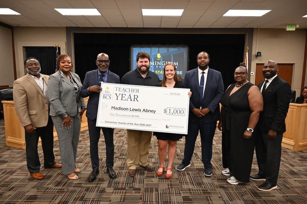 Last night, the board recognized Madison Abney of C.W. Hayes K-8 School , the district's Elementary Teacher of the Year! #SuccessStartsHere 🍎 