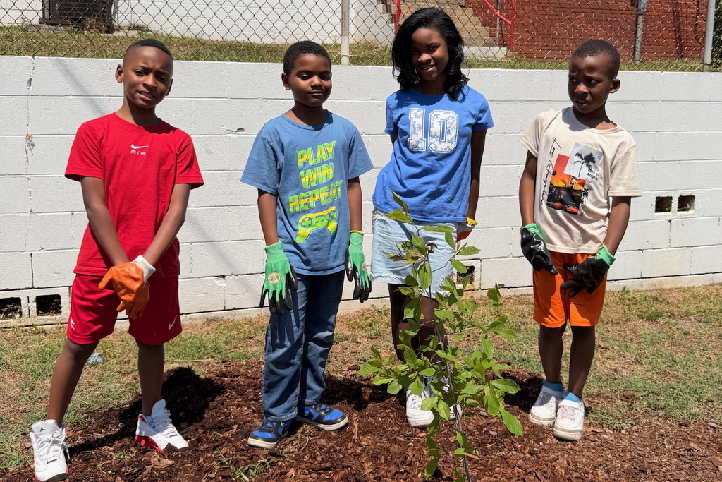 Scholars at Princeton Alternative Elementary School planted three trees for Earth Day!