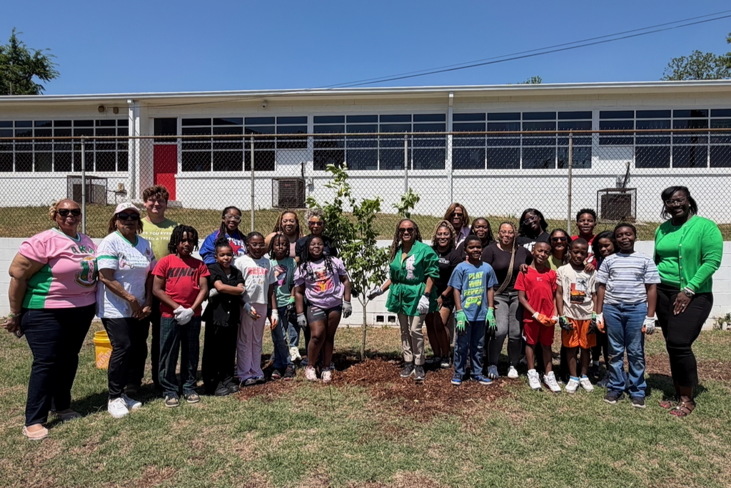 Scholars at Princeton Alternative Elementary School planted three trees for Earth Day!