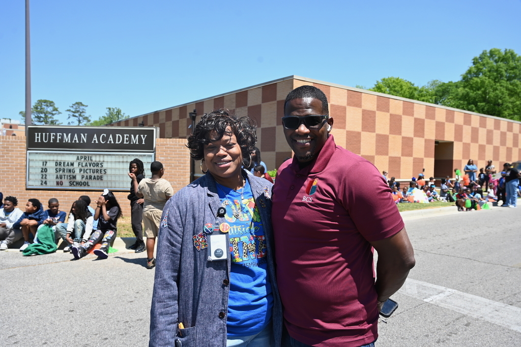 Principal Angela Smith and Board President Sherman Collins