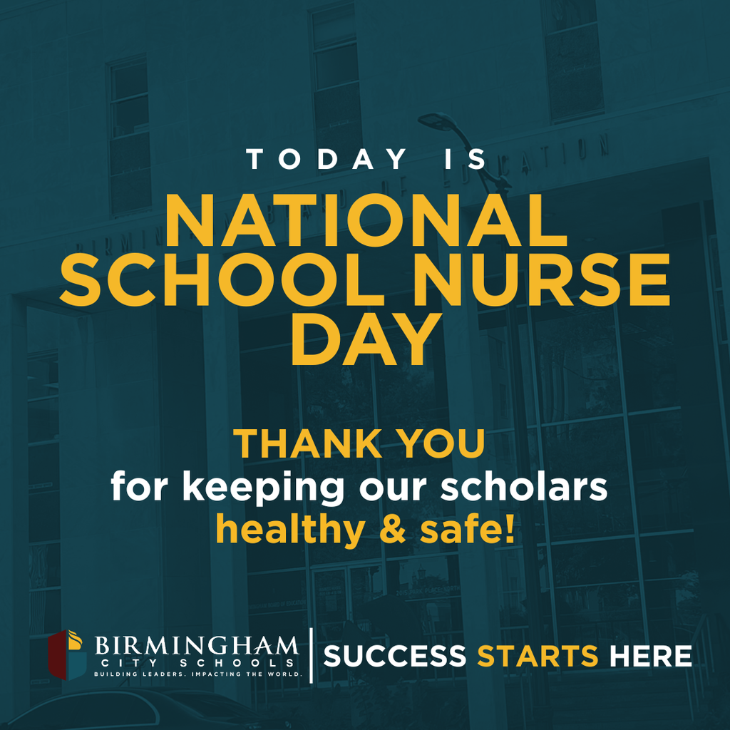 TODAY IS NATIONAL SCHOOL NURSE DAY THANK YOU for keeping our scholars healthy & safe!