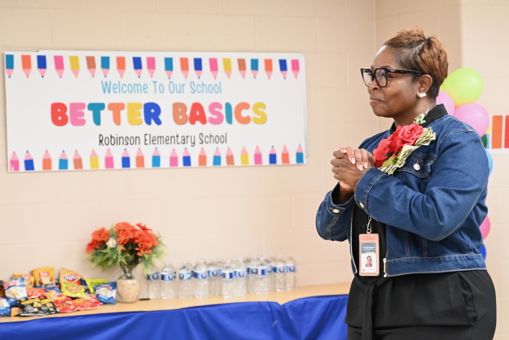 Robinson Elementary School Principal Marcia Henderson welcomes Better Basics!