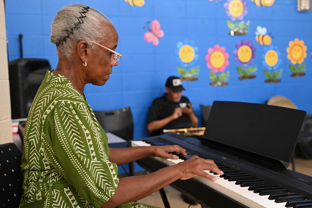 Alabama Jazz Hall of Fame All-Stars perform at June Tunes band camp at Hayes K-8 School