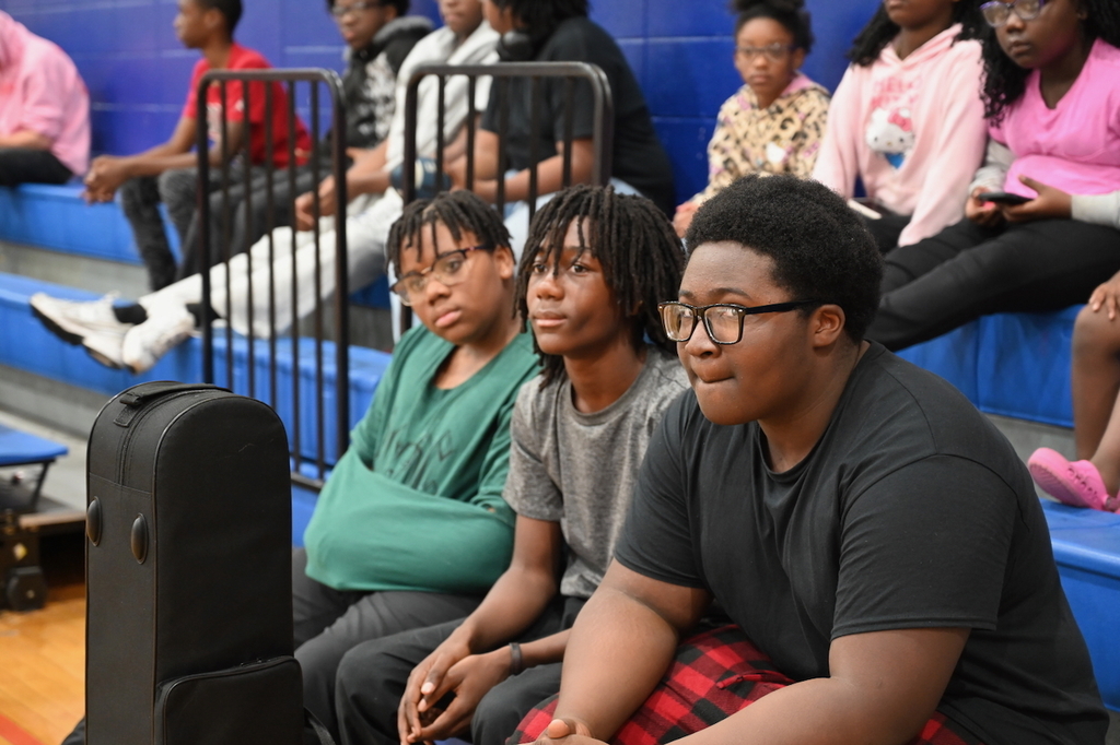 The Alabama Jazz Hall of Fame All-Stars performed for scholars attending the June Tunes band camp today at Hayes K-8 School