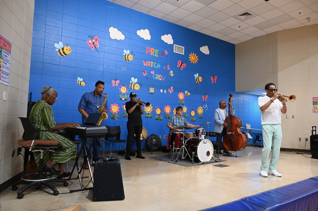 Alabama Jazz Hall of Fame All-Stars perform at June Tunes band camp at Hayes K-8 School