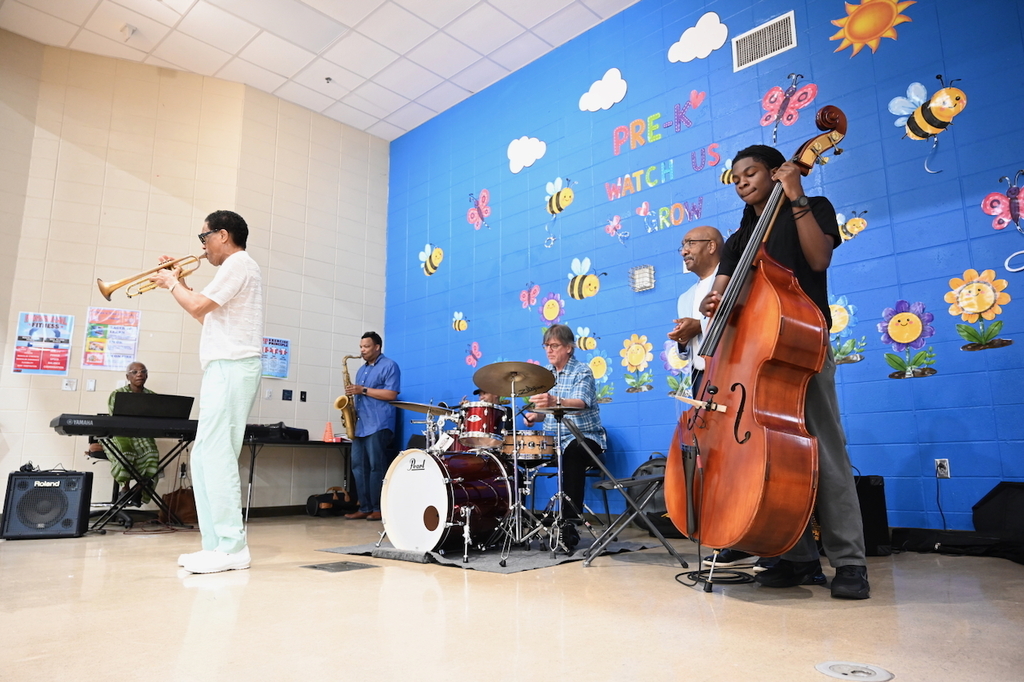 Ramsay’s Preston Samuels took a turn on the upright bass performing with the Alabama Jazz Hall of Fame All-Stars