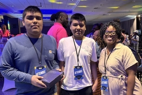 Calmo Hernandez brothers with Ms. Fluker