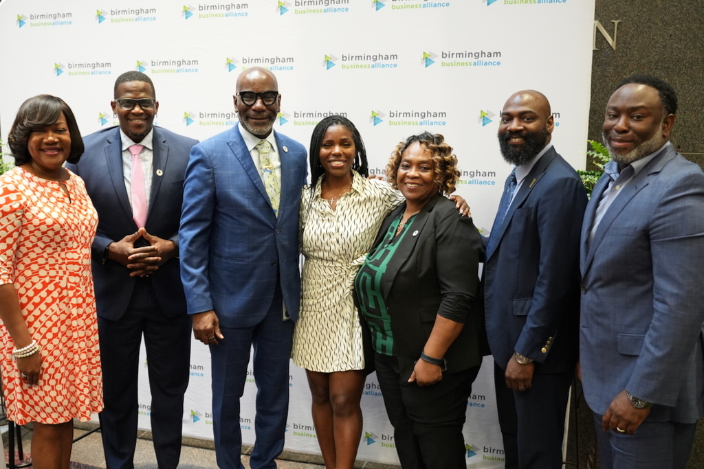 Dr. Corvetta Clasberry, Board President Sherman Collins, Dr. Mark Sullivan, Board Member Yamika Foy, Dr. Pamela Williams and Board Members James Sullivan and Derrick Billups