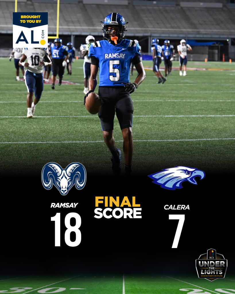 FINAL SCORE RAMSAY 18 CALERA 7