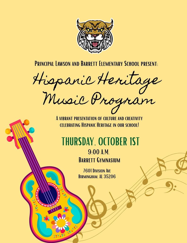 Hispanic heritage program on october 1st at 9am