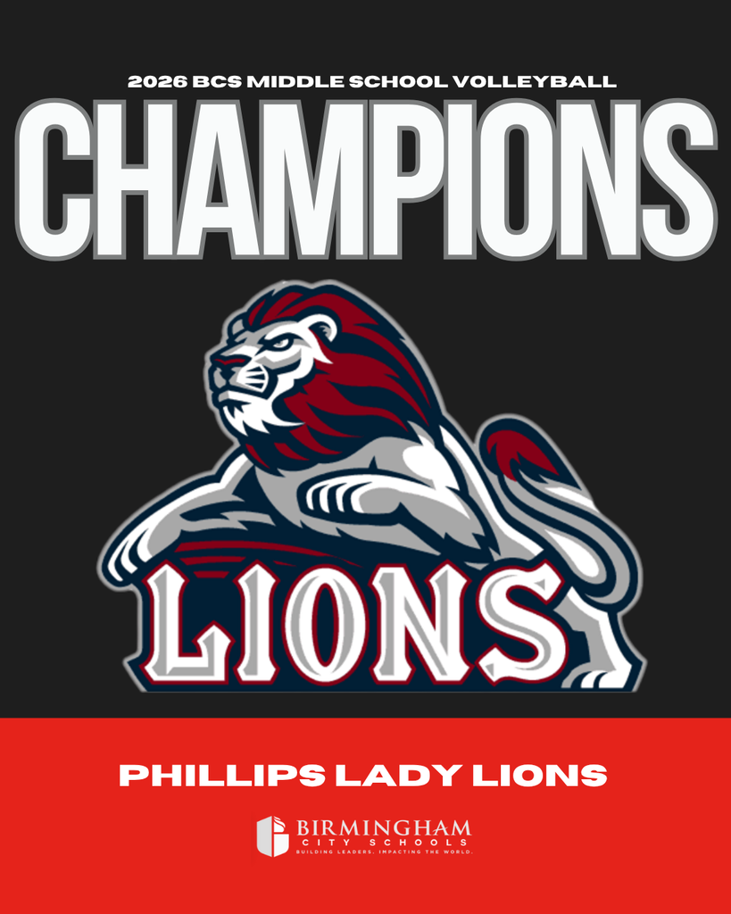The Phillips Lady Lions are the 2026 BCS Middle School Volleyball Champions! 🦁🏐🏆