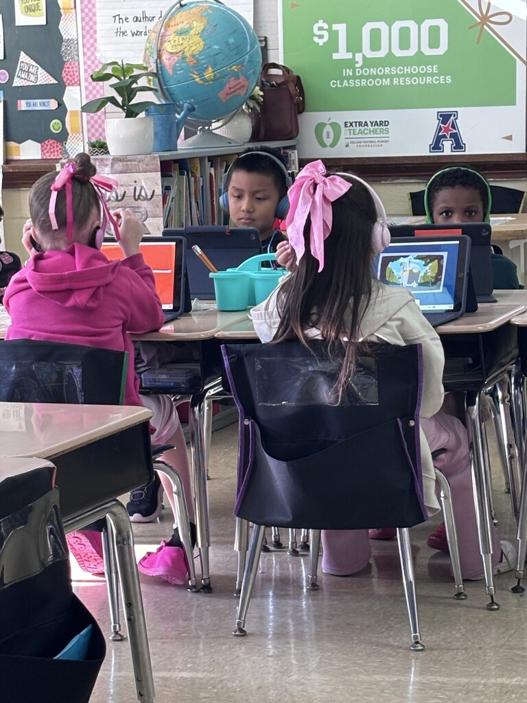 students working at independent stations