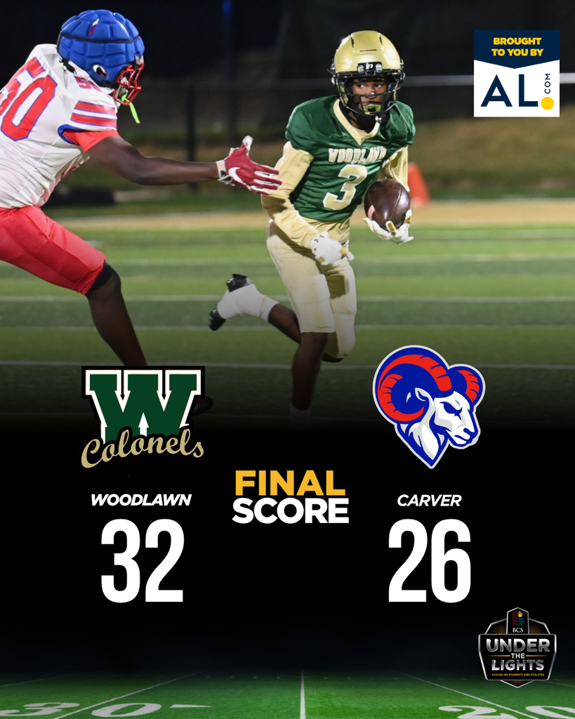 FINAL SCORE: WOODLAWN 32 CARVER 26