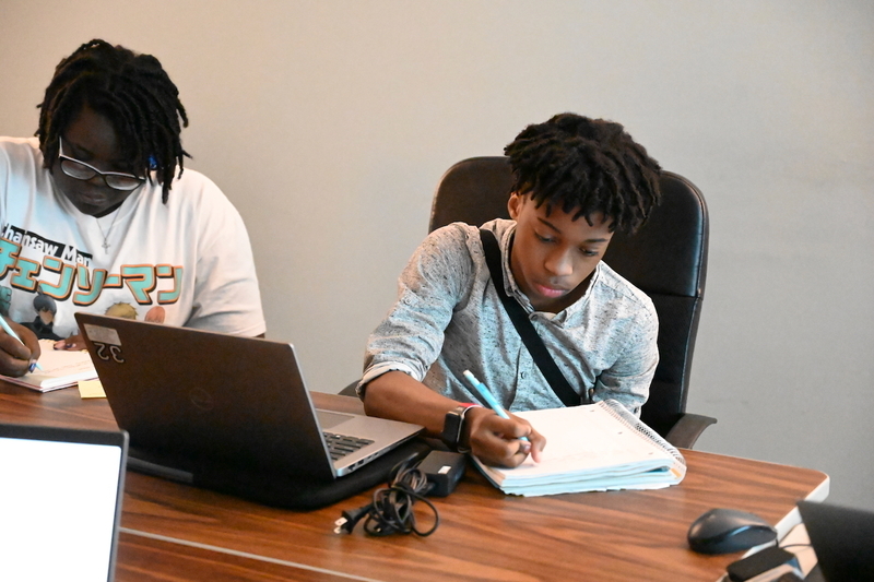 taking notes during bootcamp