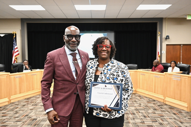 Superintendent Dr. Mark Sullivan and Dr. Pamela Underwood