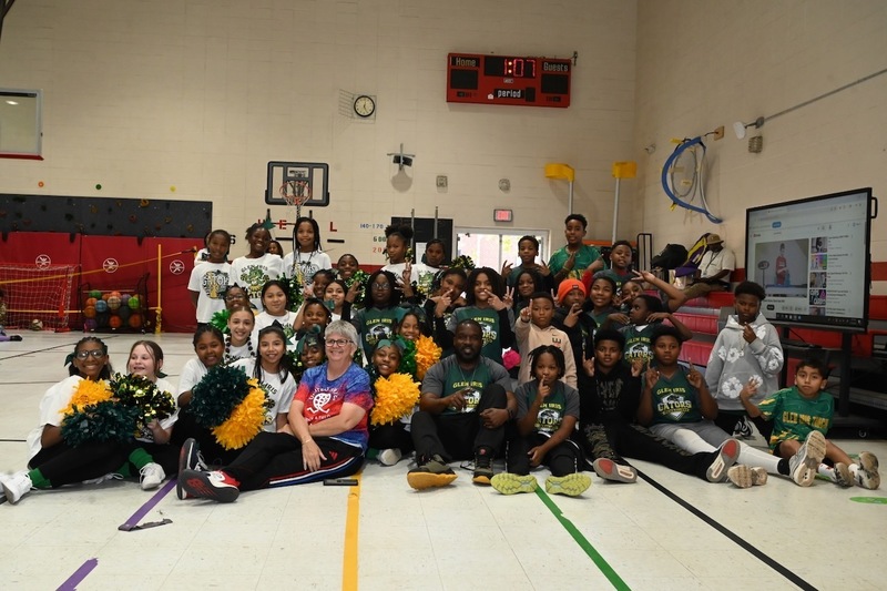 Coaches Smith and Lewis with Glen Iris scholar-athletes