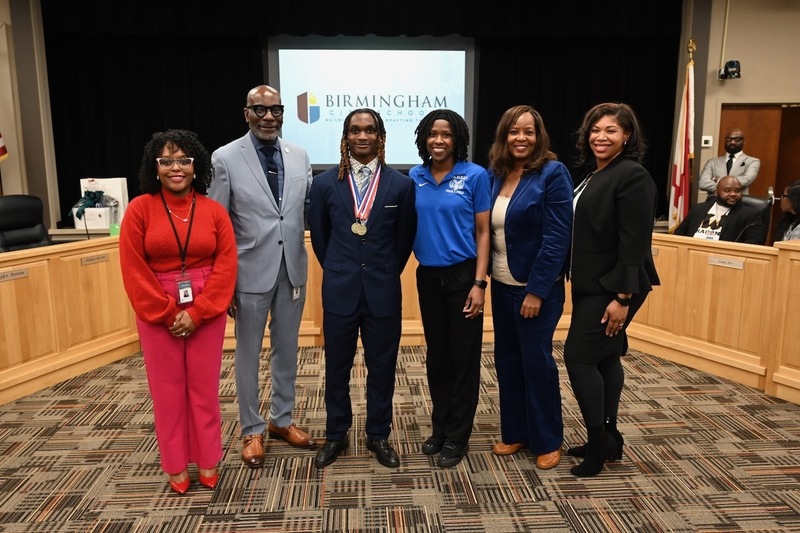 AHSAA Boys 5A Indoor 60 Meter State Champion and 400 Meter State Champion: Quatez Williams, Ramsay High School; Head Coach La’Rhonda Williams