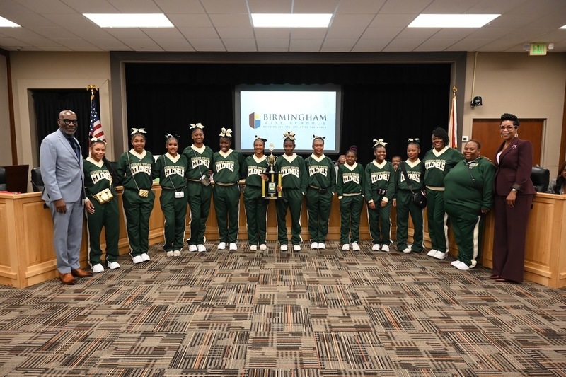 AHSAA North Central Regional Champions and UCA National Championship Finalists (Small Group Gameday): Ossie Mitchell Middle School Cheerleaders; Head Coach Diamond Gates