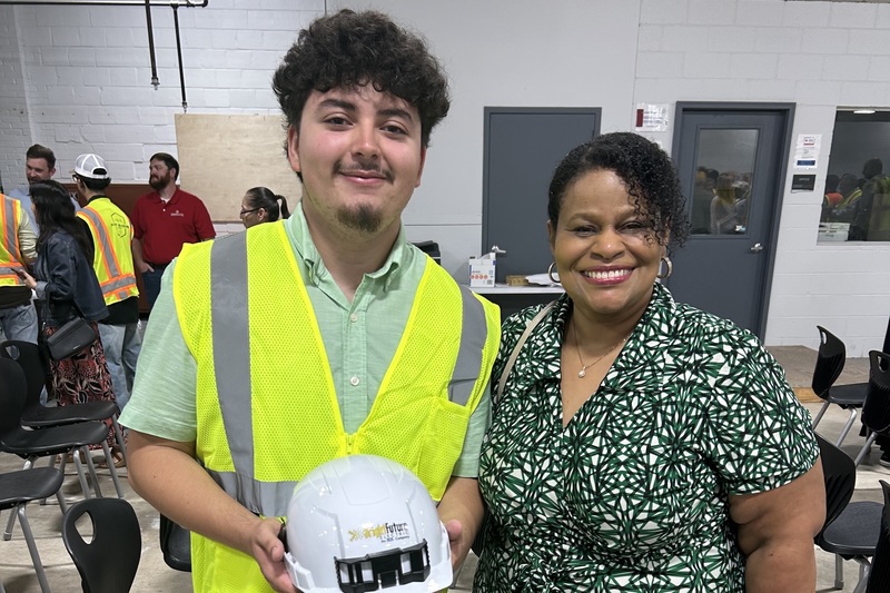Brayan Hall and Career Coach Dr. Waynetta Turner