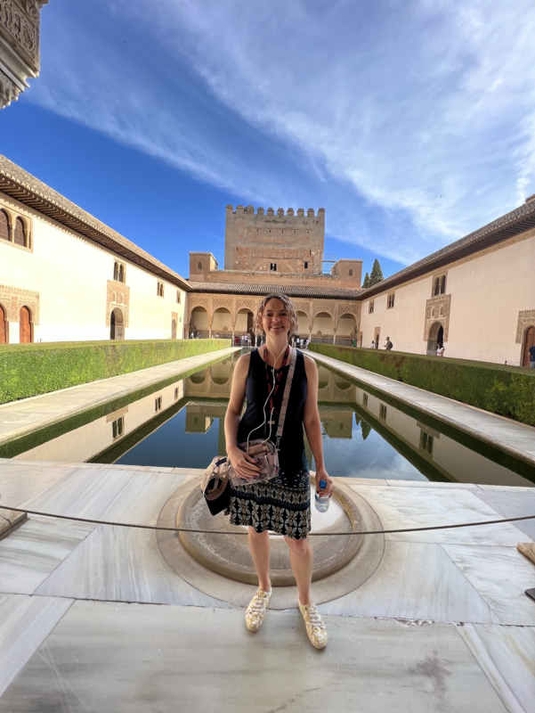 Dra. Sinnott at the Alhambra in Granada.