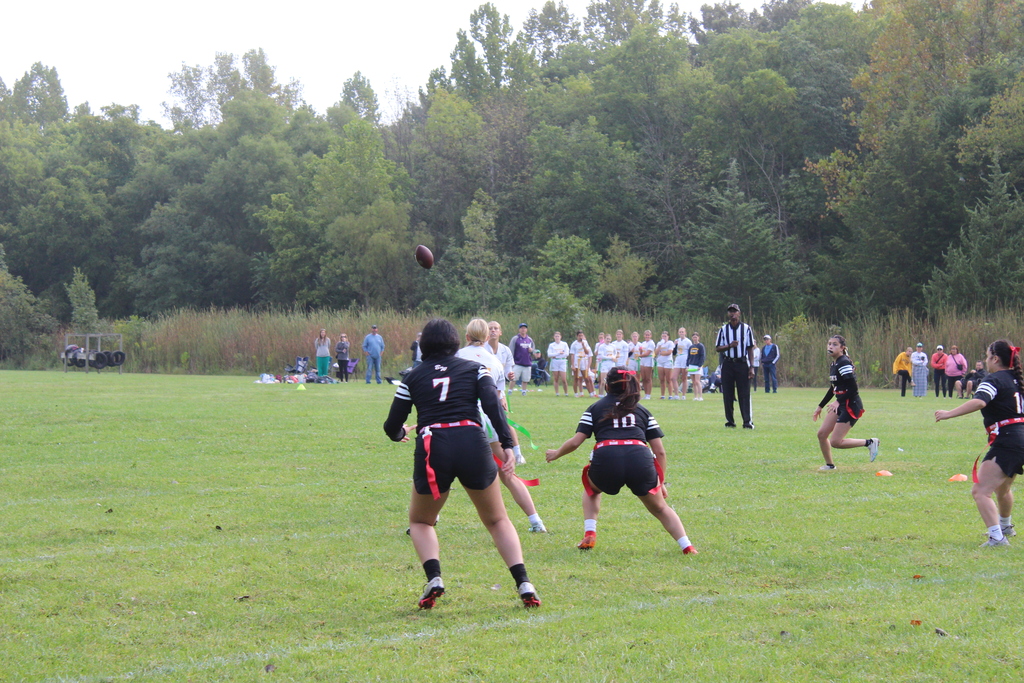 Flag Football Match Throwing