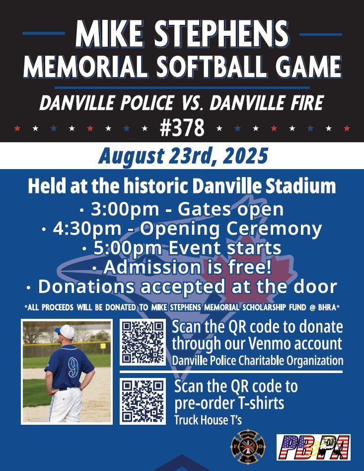 Mike Stephens Memorial Softball Game Flier